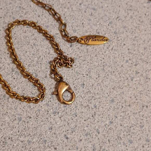 🩷PLUNDER Pineapple Women's Rhinestone and Truquoise Beaded Necklace 31 1/2" - Picture 4 of 6